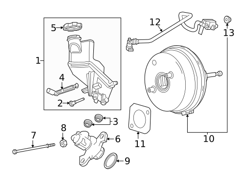 Master Cylinder - Components On Dash Panel for 2021 GMC Terrain #0