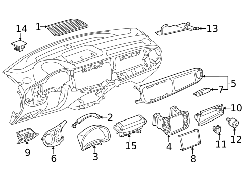 Instrument Panel Components for 2019 Volkswagen Beetle #1
