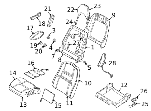 Front Seat Components for 2002 Volvo V40 #1
