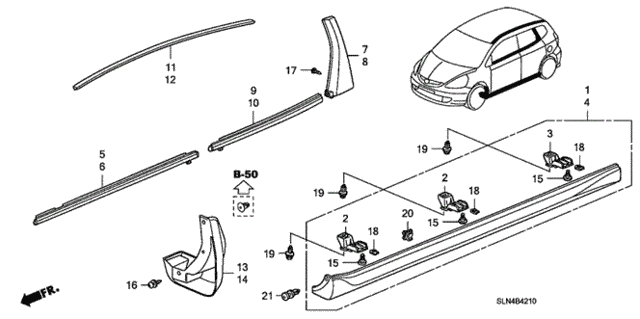 Molding for 2007 Honda Fit #0