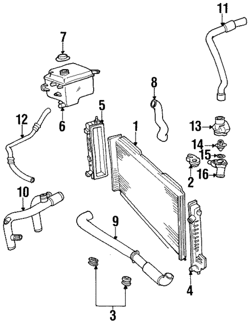 Radiator & Components for 1997 Lincoln Continental #0
