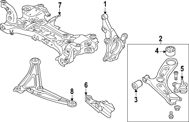 54500I3000 - : Lower Control Arm for Hyundai Image