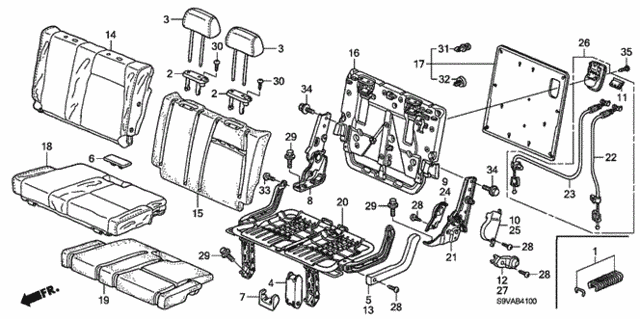 Rear Seat (L.) for 2008 Honda Pilot #0