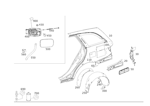 Rear Fender for 2014 Mercedes-Benz C350 #0