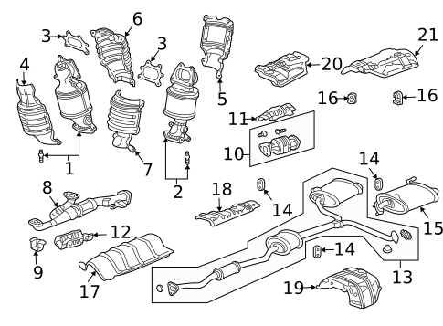 Exhaust Components for 2005 Honda Accord #2