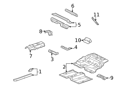 Floor & Rails for 2000 Buick LeSabre #0