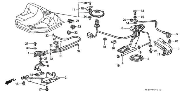 Fuel Pump - Two-Way Valve for 1991 Honda CRX #0