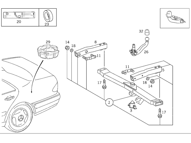 913004010004 - Trailer Coupling: Nut for Mercedes-Benz Image image