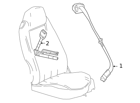 Front Seat Belts for 2005 Chevrolet Corvette #1