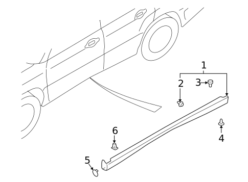 Exterior Trim - Pillars for 1998 Subaru Forester #0