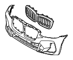 51135A1AC60 - Body: Upper Grille for BMW: X4 Image