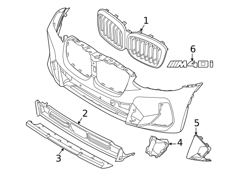 Grille & Components for 2024 BMW X4 #0