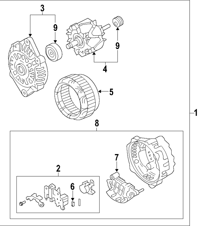 23727AA680 - Electrical: Rear Housing for Subaru: Forester Image