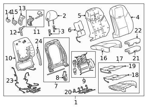 Passenger Seat Components for 2016 Cadillac ATS #0