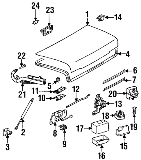 Trunk for 1995 Mercedes-Benz SL500 #0