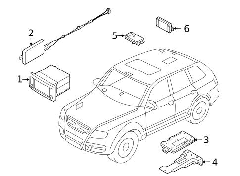 Navigation System Components for 2004 Volkswagen Touareg #0