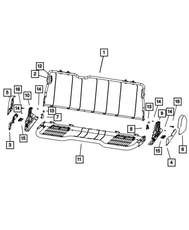 68050837AA - Interior Trim: Rear Seat Back Frame for Mopar Image