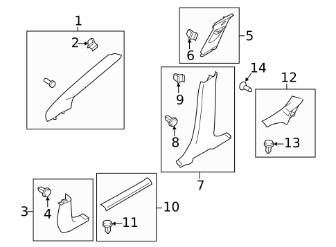Interior Trim - Pillars for 2016 Ford Focus #0