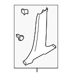 CV6Z5424347BA - Body: Lower Center Pillar Trim for Ford: Focus Image