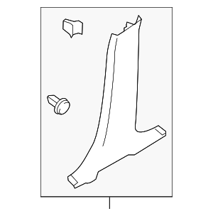 CV6Z5424347BA - Body: Door Pillar Post Trim Set for Ford Image