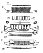 68192204AA - Frame, Bumper and Fascia: Fascia Applique for Mopar Image