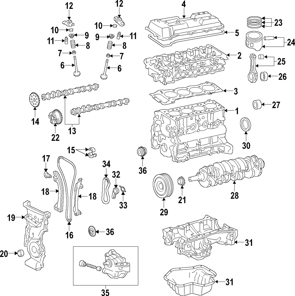 13050-37040 - Engine Timing Camshaft Sprocket 2013-2017