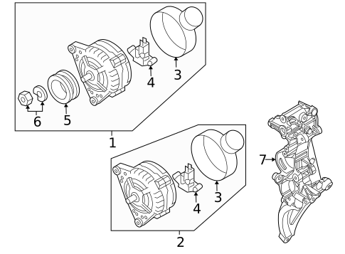 Alternator for 2006 Volkswagen Rabbit #0