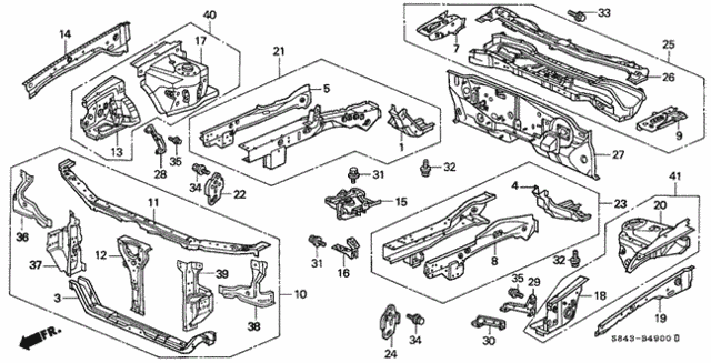 Front Bulkhead for 2001 Honda Accord #0