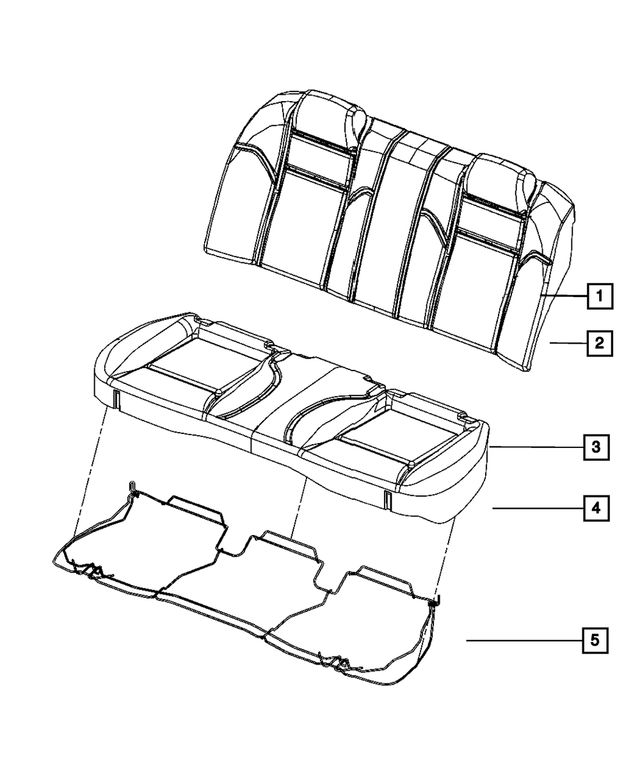 1YE03DX9AA - Interior Trim: Rear Seat Back Cover for Mopar Image