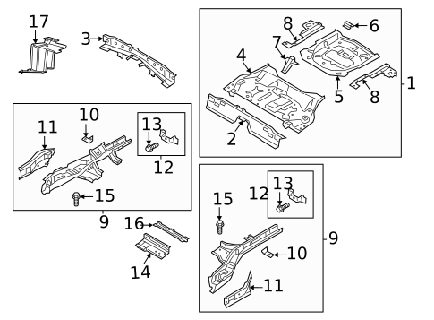 Rear Floor & Rails for 2025 Lincoln Corsair #0