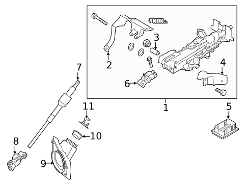 Steering Column Assembly for 2017 INFINITI QX50 #0