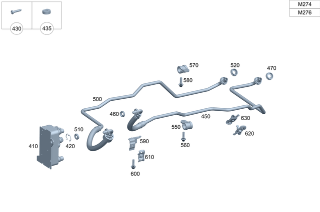 2052706000 - : Oil Line for Mercedes-Benz Image