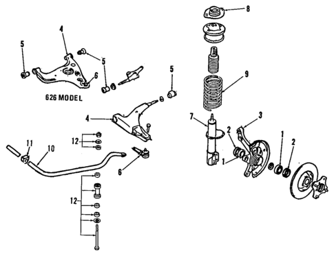Suspension Components for 1995 Mazda MX-3 #1