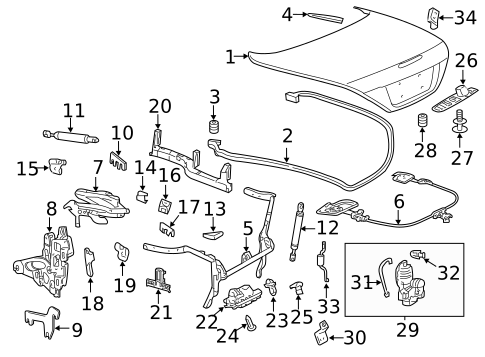 Lid & Components for 2011 Mercedes-Benz SL 550 #0