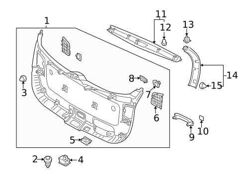 Interior Trim for 2014 Kia Sorento #0