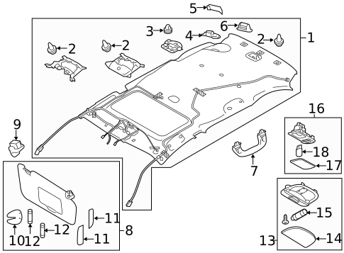 Interior Trim - Roof for 2024 Subaru Outback #0