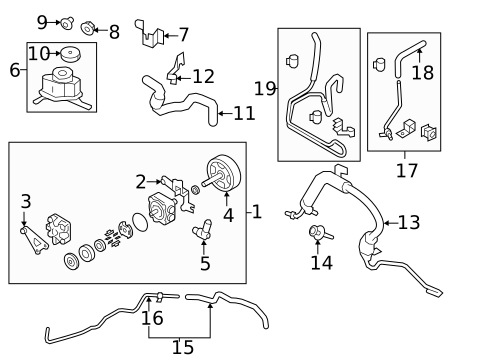 Pump & Hoses for 2009 Nissan Murano #0