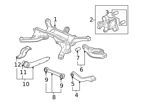 Rear Suspension for 2012 Chevrolet Equinox #0