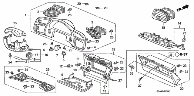 Instrument Panel Garnish for 2007 Honda S2000 #0