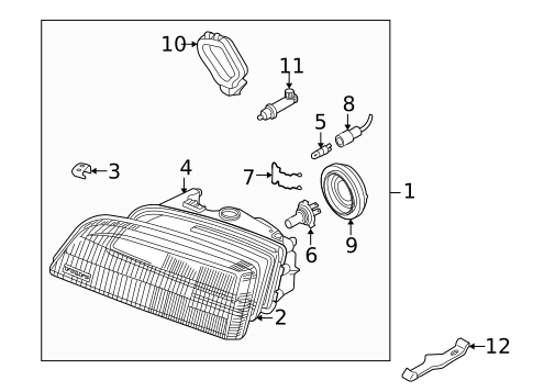 Headlamp Components for 2002 Volvo C70 #0