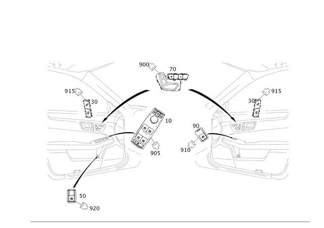 2129059200 - Electrical System: Switch Block for Mercedes-Benz Image image