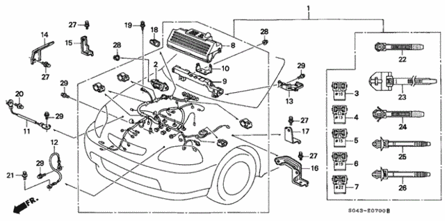 Engine Wire Harness for 1997 Honda Civic #0