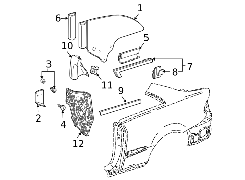 Glass & Hardware for 2007 Mercedes-Benz CLK350 #1