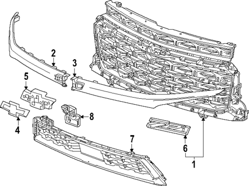Grille & Components for 2024 Chevrolet Traverse #0