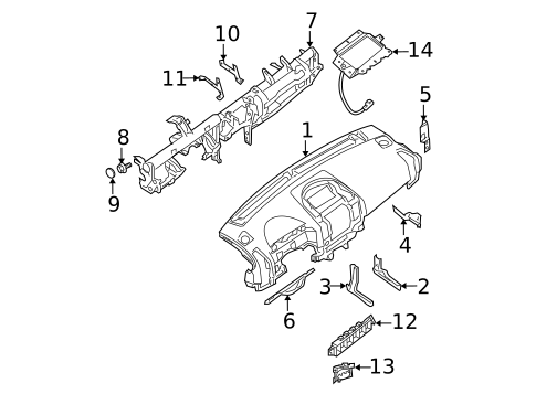 Instrument Panel for 2011 Nissan TITAN #0