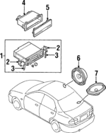 BC1B79020 - Body: Radio for Mazda: Protege Image