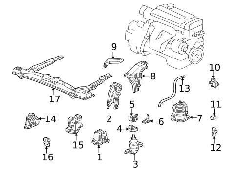 Engine & Trans Mounting for 2000 Honda Accord #2