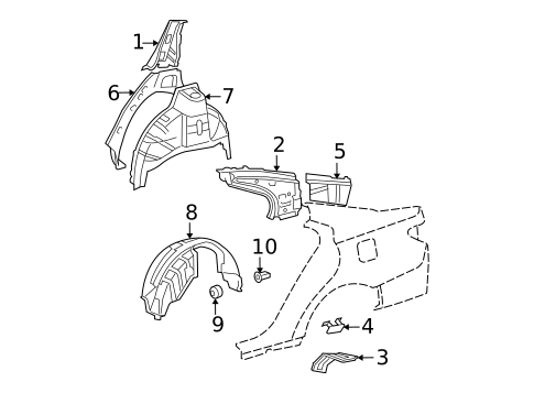 Inner Structure for 2011 Lexus ES350 #0