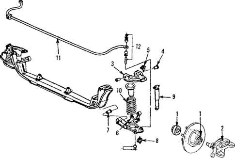 Front Suspension for 1987 Pontiac Fiero #1