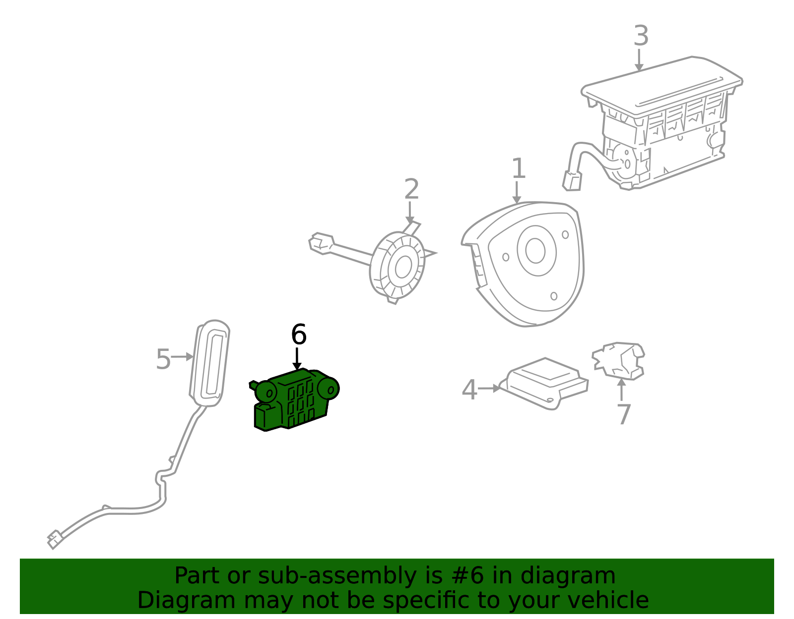 2005-2008 GM Passenger Side Airbag Front End Discriminating Sensor ...